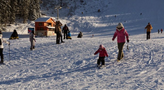 Първи ски урок